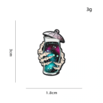 Skeleton Hand Enamel Pin – Cocktail Design Skeleton Hand Enamel Pin – Cocktail Design