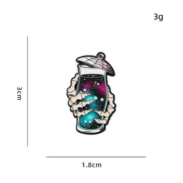 Skeleton Hand Enamel Pin – Cocktail Design Skeleton Hand Enamel Pin – Cocktail Design