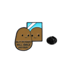 Smile Anyway Potato Enamel Pin Under Blanket Smile Anyway Potato Enamel Pin Under Blanket