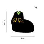 Sprout Cat Enamel Pin – Design Variant