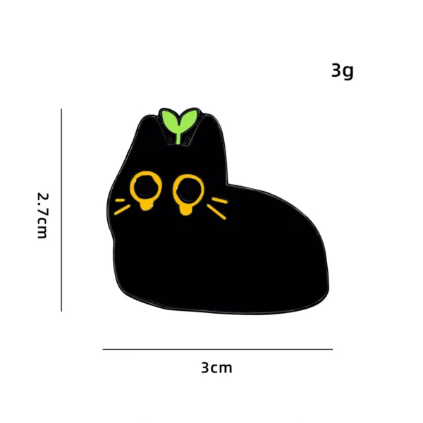 Sprout Cat Enamel Pin – Design Variant