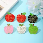 Teacher Apple Enamel Pin Collection