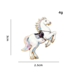 White Running Horse Enamel Pin White Running Horse Enamel Pin