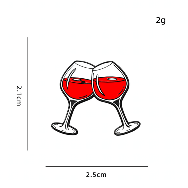 Wine Glasses Enamel Pin Wine Glasses Enamel Pin