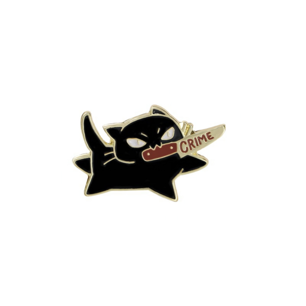 Black Cat Knife Enamel Pin – Variant View Black Cat Knife Enamel Pin – Variant View