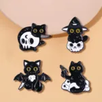Black Cat Enamel Pin Set Collection Black Cat Enamel Pin Set Collection