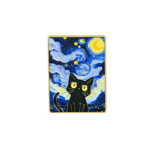 Starry Night Cat Tail Up Enamel Pin