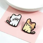 Cat Enamel Pin Set on Display