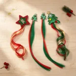 Christmas Hair Clip Designs Flat Lay Christmas Hair Clip Designs Flat Lay