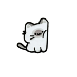 White Siamese Cat Enamel Pin
