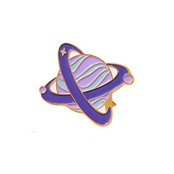 Dark Blue Planet Enamel Pin Dark Blue Planet Enamel Pin