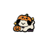 Pumpkin Dog Enamel Pin