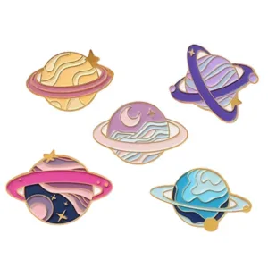 Set of 5 Planet Enamel Pins Set of 5 Planet Enamel Pins