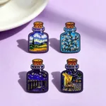 Van Gogh Enamel Pins on Purple Background Van Gogh Enamel Pins on Purple Background